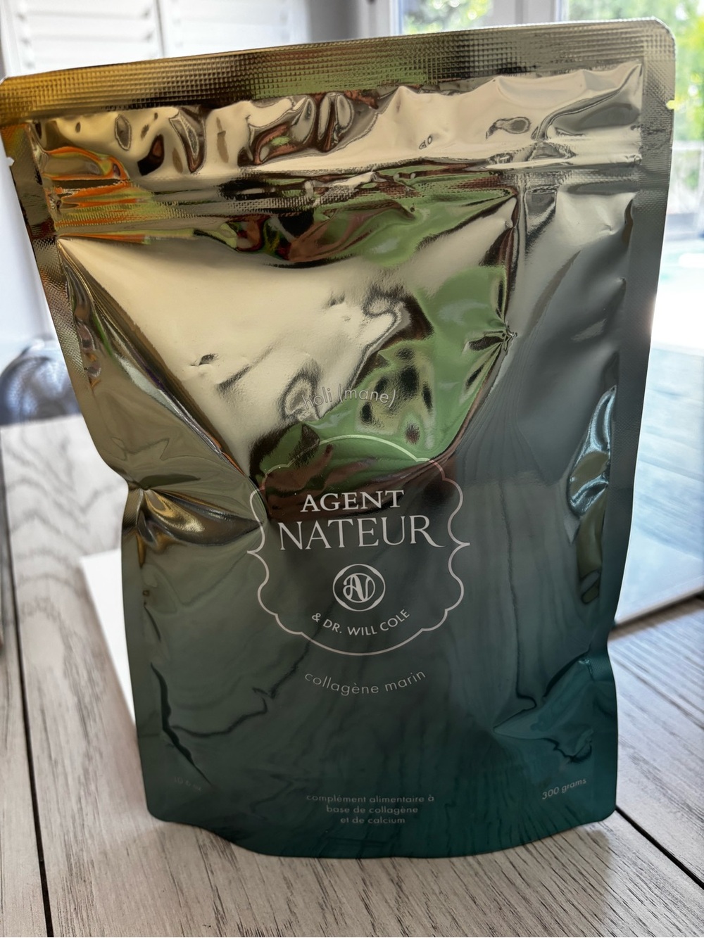 Agent Nateur Green Metallic Refillable Pouch